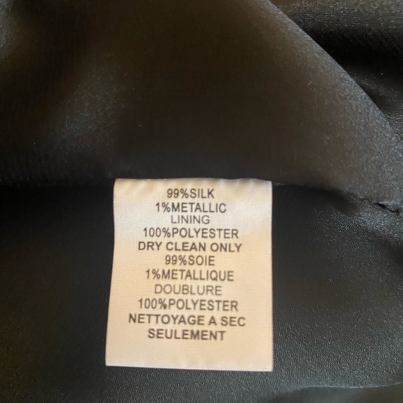 Trina Turk Cupcake Metallic off the shoulders,like new,beautiful silk dress - Picture 14 of 16